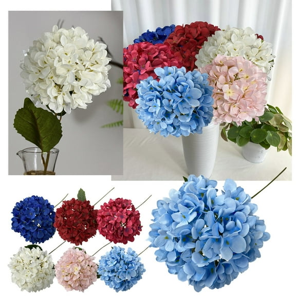 1Pc Artificial Flower Clearance! Nomeni Artificial Flower Brushed Hydrangea Royal Blue, Fake Flowers Promotion Sale! Blue