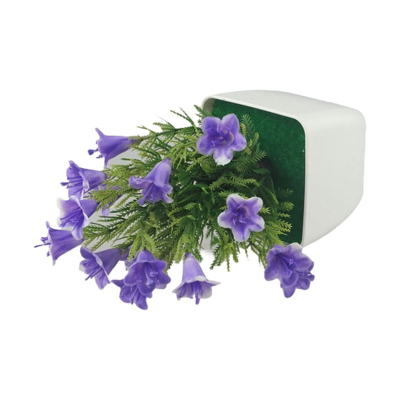 1Pc Artificial Flower Grass Potted Artificial Plants Plastic Flowers Household Wedding Spring Summer Living Room Decor Indigo Lily Smile Home