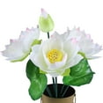 1Pc Artificial Flower Short Lotus Stalks Fake Silk Flower For Wedding