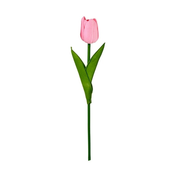 1Pc Artificial Flowers Fake Tulip, Multicolored Tulip for Spring Indoor Table Cnterpiece Wedding Decorations Mother's Day Easter Gifts, Simulation Tulip Bouquet Floral Decor(Pink2,13.4x1")