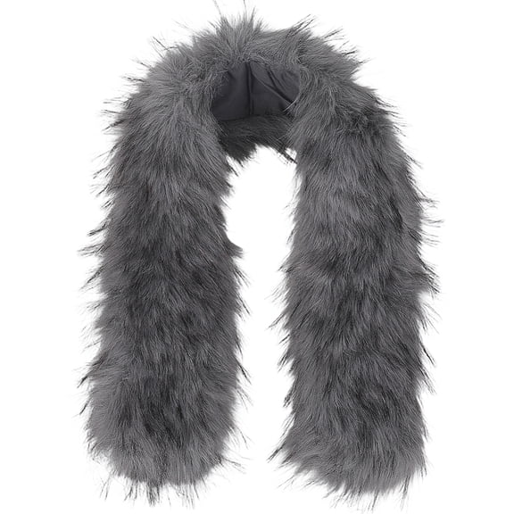 1Pc Artificial Fur Chenille Stick Trim for Sewing Craft Decor Gray 810x120x55mm DIY