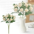 thumbnail image 1 of 1Pc Artificial Hydrangea Flower Realistic Faux Floral Stem for Home Wedding Table Arrangement Seasonal Decorative Display,artificial flowers,hydrangea decor,White, 1 of 10