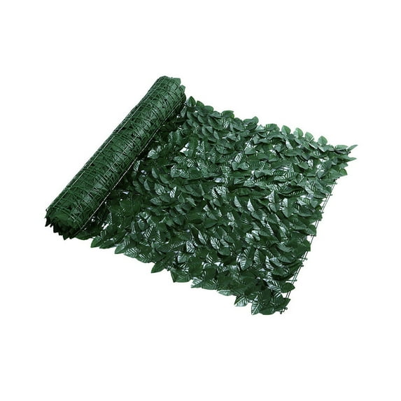 1Pc Artificial Leaves Fence Decor Green Leaves Fence Adornment (Dark Green)