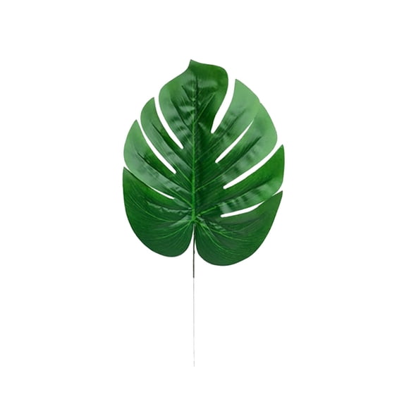 Artificial Monstera Leaf Stems, Faux Tropical Green Palm Leaves Branches with Stems, Fake Plant for DIY Wreath Floral Arrangement Home Kitchen Decoration