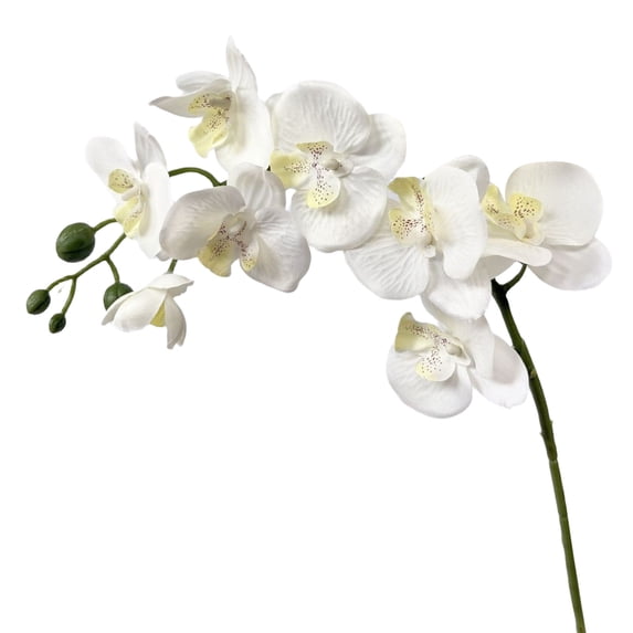 1Pc Artificial Phalaenopsis Orchid, 27inch Faux Phalaenopsis Orchid, Fake Artificial Flower with Stems, Real Touch Large Blooms for DIY Bouquets, Wedding Party Table Centerpieces, Home Office Decor