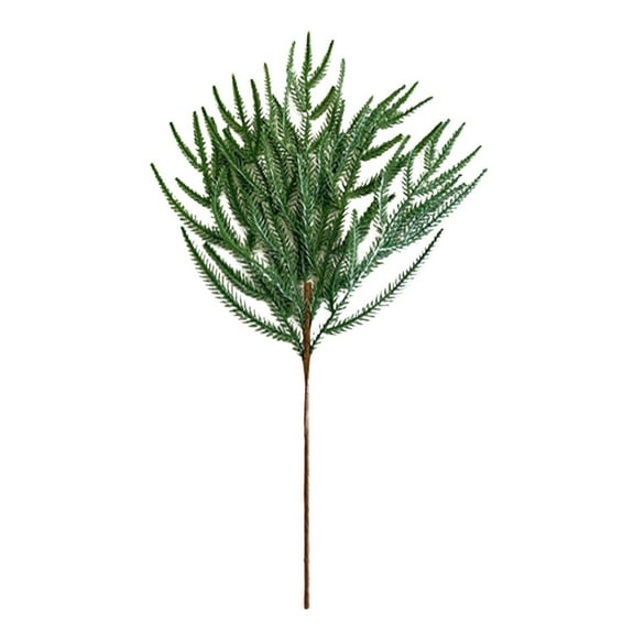 1Pc Artificial Pine Branches, Christmas Norfolk Pine Branches, Plastic Pines Springs Christmas Stems Picks, Greenery Faux Cedar Needles Branch for DIY Garland Wreath Home Vase Decor(Green,22.8x7.9")