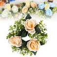 thumbnail image 1 of 1Pc Artificial Rose Candle Ring Wreath,Artificial Rose Candle Ring Flower Wreath For Candles Candleholders Decor,Festive Wedding Decoration Candlestick Ring For Home Festival Wedding Tabletop Decor,A, 1 of 8