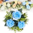 thumbnail image 1 of 1Pc Artificial Rose Candle Ring Wreath,Artificial Rose Candle Ring Flower Wreath For Candles Candleholders Decor,Festive Wedding Decoration Candlestick Ring For Home Festival Wedding Tabletop Decor,B, 1 of 8