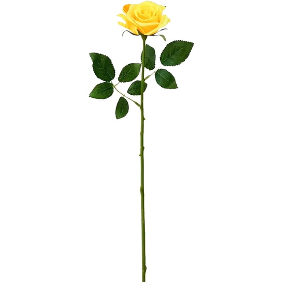 1Pc Artificial Single Stem Rose Flowers,Realistic Long Stem Fake Roses Bulk with Natural Petal Texture,Fade-Resistant Flowers for Wedding Valentines Day Decoration,Home Vase Arrangements,C,17.6"