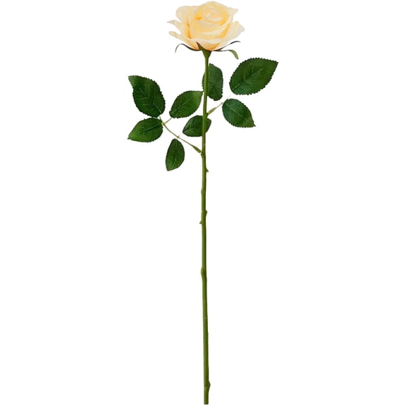 1Pc Artificial Single Stem Rose Flowers,Realistic Long Stem Fake Roses Bulk with Natural Petal Texture,Fade-Resistant Flowers for Wedding Valentines Day Decoration,Home Vase Arrangements,G,17.6"