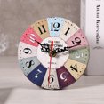 thumbnail image 1 of 1Pc Artistic Creative European Style Round Antique MDF Home Office Wall Clock Decoration #5, 1 of 3