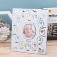 thumbnail image 1 of 1Pc Baby 12 Months Photo Frame My First Year Baby Picture Frame Growth Record Photo Frame Infant Birthday Display Rack (White), 1 of 10