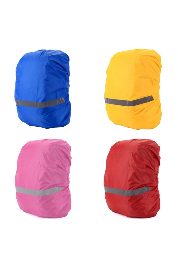1Pc Backpack Cover 10L-70L Outdoor Backpack Waterproof Rain Cover Reflective Strip For Hiking Camping Cycling Accessories Pink Xl