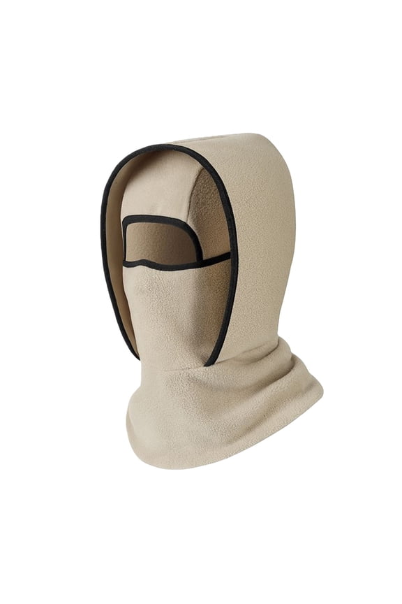 1Pc Balaclava Face Mask for Men & Women,Balaclava Ski Mask Warm Full Face Mask,Fleece Winter Thermal Face Cover for Cold Weather Skiing Snowboarding Motorcycling Ice Fishing Outdoor Work,Khaki,14x16"