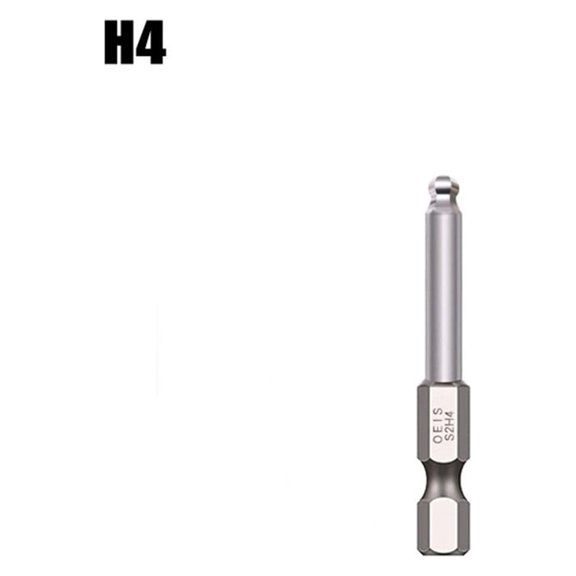 1Pc Ball End Hex Screwdriver Bit Metric Hex Bit 50Mm Long Magnetic Driver Bit