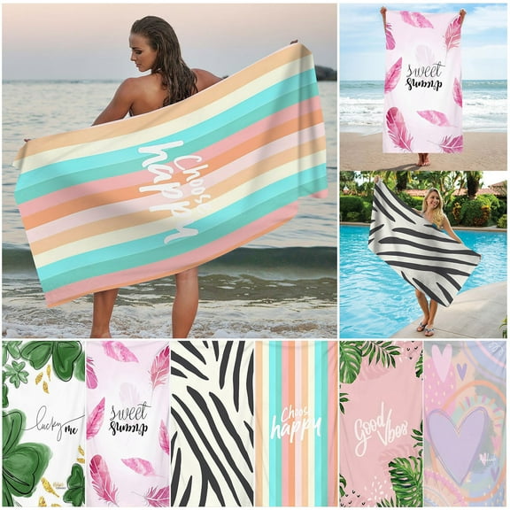 1Pc Bath Towel Microfiber Beach Towel Super Lightweight Camo Bath Towel Sandproof Beach Blanket Multi Purpose Towel for Travel Swimming Pool Camping Yoga and Sport Towel