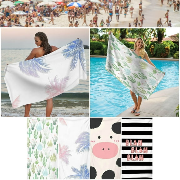 1Pc Bath Towel Microfiber Beach Towel Super Lightweight Camo Bath Towel Sandproof Beach Blanket Multi Purpose Towel for Travel Swimming Pool Camping Yoga and Sport Towel