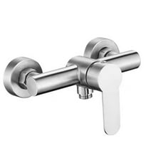 1Pc Bathroom Shower Faucet Triple Bathtub Faucet G1/2In Thread Wall Mounted Hot And Cold Water Mixer Valve Nozzle Tap 19.5X9.5Cm