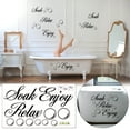 thumbnail image 1 of 1Pc Bathroom Wall Decals,Peel And Stick Soak Relax Enjoy Stickers,Wall Art Decal Quotes Stickers,Beautiful Art Words Decor for Home Bedroom Living Room,Wall Stickers for Murals Room Decor16.14"X9.44", 1 of 7