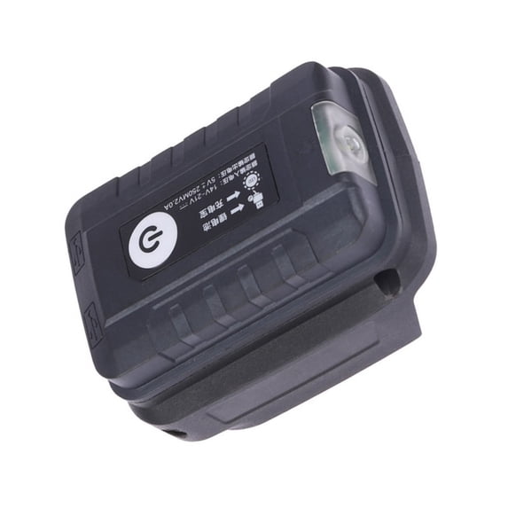 1Pc Battery Adapter With Led Flashlight Dc 14V-21V For 18V Li-Ion Battery Dual Usb Output Converter Power Tools Accessories Smile Home