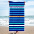 thumbnail image 1 of 1Pc Beach Towel Microfiber Beach Towel Ultra Light Stripe Rainbow Pattern Bath Towel Sand Proof Beach Blanket Travel Multipurpose Towel 75 X 150 Cm Bath Towel, 1 of 3
