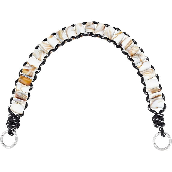 1Pc Bead Purse Strap 24.4-25.6" Acrylic Purse Strap Marble Pattern Handbag Chain Short Shoulder Bag Strap Replacement with Alloy Spring Ring for Purse Handbags DIY Crafts
