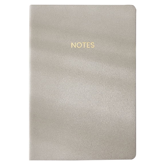 1Pc Beige Hardcover Leather Notebook Journal, 180gsm No-Bleed Extra Thick Paper, Gold Foiled Notes A5 Lined Journal for Teacher Gift
