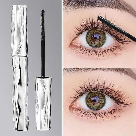 1Pc Black Curling Iron Mascara, Iron Wand Mascara, Washable Metal Wand Mascara, Lasting 3D Curling Eyelashes, Waterproof Smudge-proof, Natural Thick Clear Lashes-looking