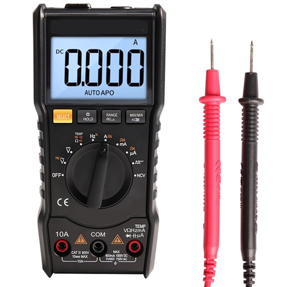 Milisten Digital Multimeter 1Pc Electronic Measuring Instrument Practical Black Tester for Voltage Current Resistance