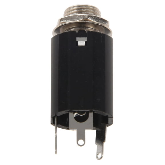 1Pc Black Guitar Endpin Jack 6.35 Input For Any Guitar Eq Pickup Output Guitar Parts & Accessories,1 x Guitar Endpin Jack,Black