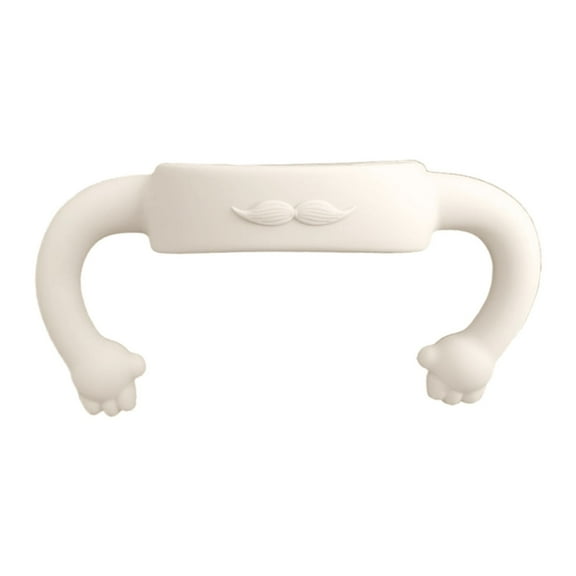 1Pc Bottles Handles,Removable Easy-Grip Transitional Sippy Cup Handles,Bottle Holder Hands Free Feeding,BPA Free,Lightweight Bottle Handle Small Hand Gripping for Self Feeding(White)