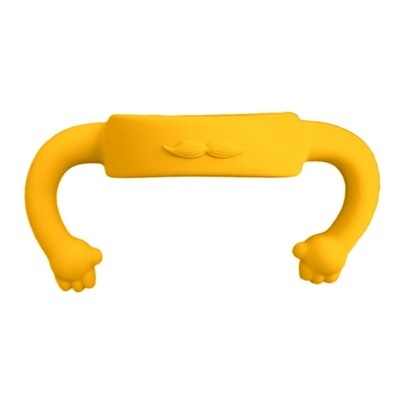 1Pc Bottles Handles,Removable Easy-Grip Transitional Sippy Cup Handles,Bottle Holder Hands Free Feeding,BPA Free,Lightweight Bottle Handle Small Hand Gripping for Self Feeding(Yellow)
