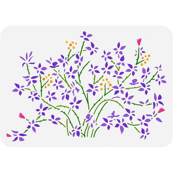 1Pc Brambles Reusable Painting Template Stencil 8.3x11.7inch for Painting on Wall Wood Furniture