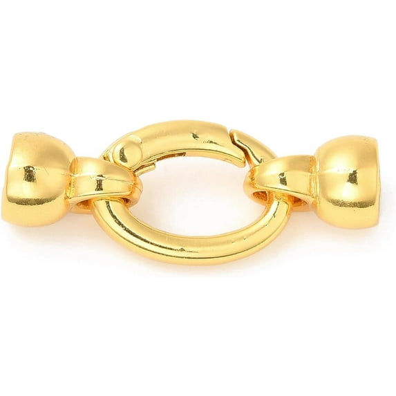1Pc Brass Fold Over Clasps Real 18K Gold Plated Jewelry Clasps for Bracelet Necklace Jewelry Making Pendant Connector Elegant Gifts