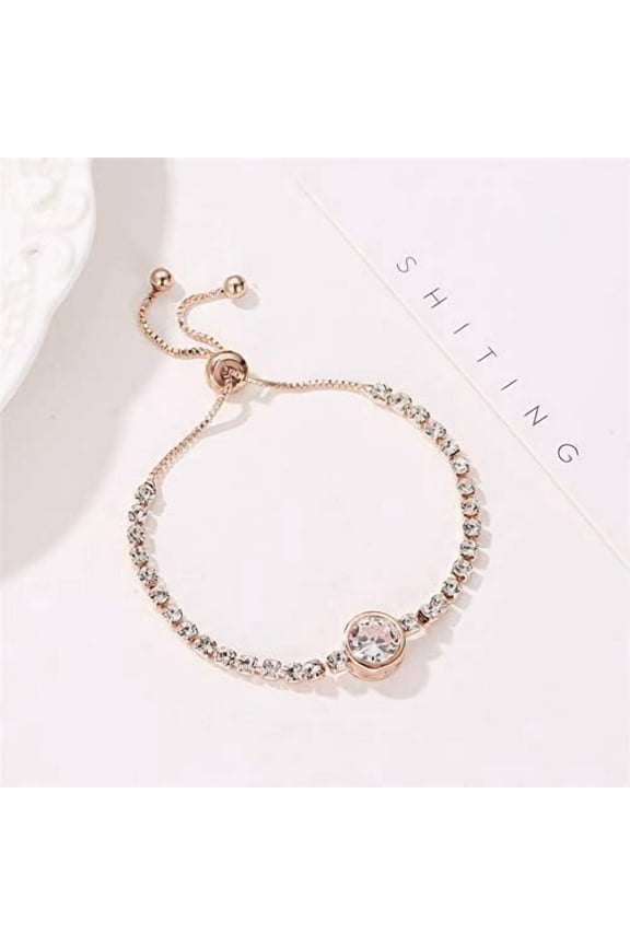 1Pc Brass Micro Pave Cubic Zirconia Silder Bracelets Box Cahin Bracelets for Women Round Chain Bracelets for Day Elegant Gifts DIY Personalized Jewelry Clear DIY