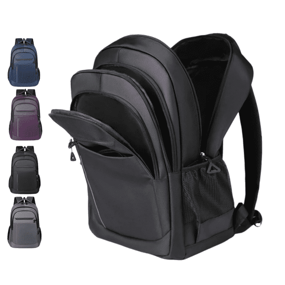 1Pc Business Laptop Backpack - Large Capacity Multi Compartment Rucksack for Teen Girls, Aesthetic Commute Travel Daypack for Back To School Daily Outdoor Use, Black