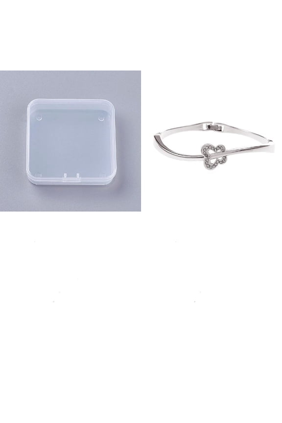 1Pc Butterfly Cuff Bracelet Micro Pave Clear Cubic Zirconia Bangle for Women Festival Elegant Gifts DIY Platinum