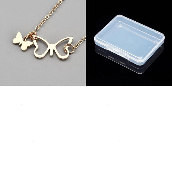 1Pc Butterfly Necklaces Hollow Butterfly Pendant Necklaces for Women Elegant Gifts 25.98 inch(66cm) Gold