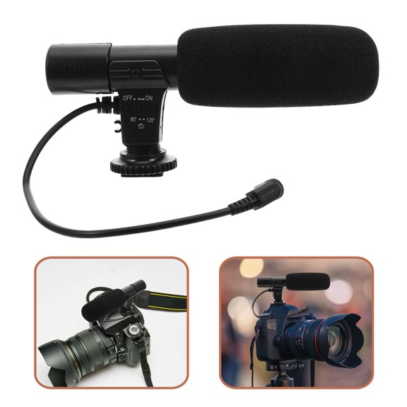 1Pc Camera Microphone for Dslr Camcorder Phone with Wide Compatibility and Long Pickup Distance