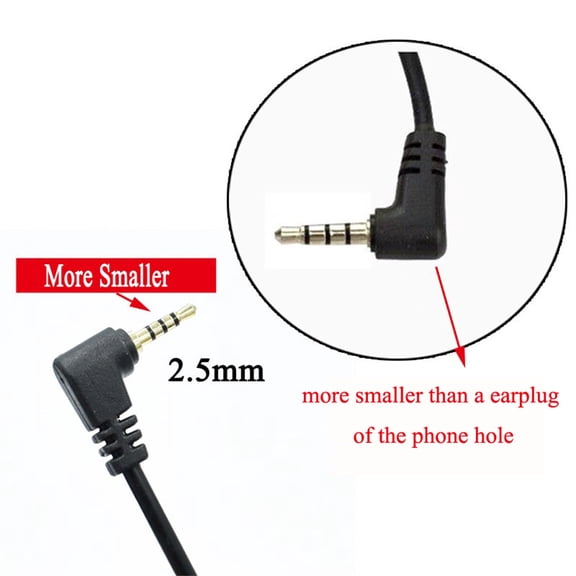 1Pc Car DVR Camera Cable 2.5mm Jack Port AV Adapter for Vehicle Rear View Camera