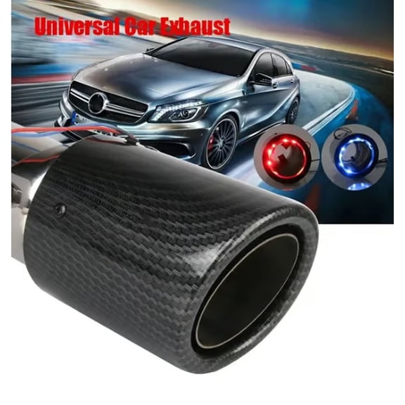 1Pc Car Flame Effect Led Exhaust Light,Stainless Steel Exhaust Pipe Taillight for Vehicle Exterior Decoration,by JASKFLY