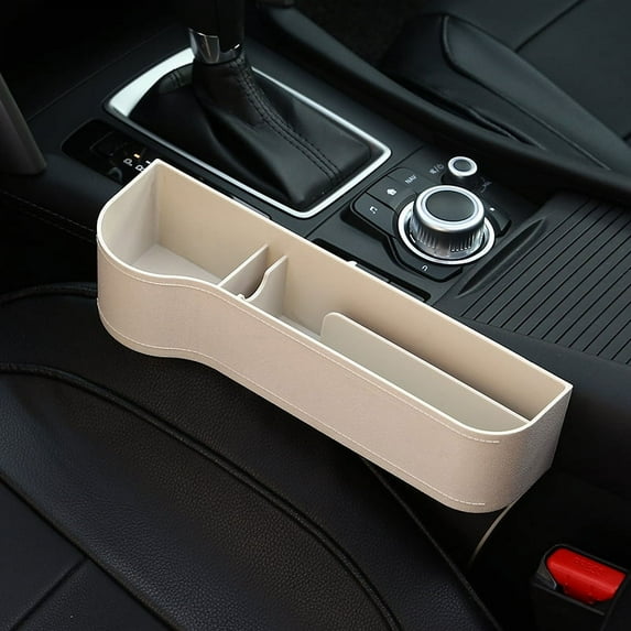 1Pc Car Seat Crevice Gaps Storage Box ABS Auto Drink Pockets Organizers Universal Size Seats Interior Accessories(Suitable for Main Driver's Seat)