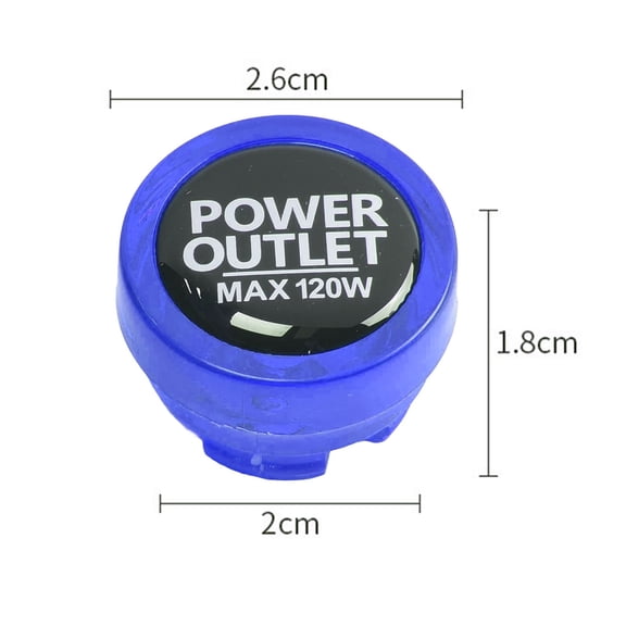 1Pc Car Socket Plug Protective Cover Power Outlet Button Cap Car Power Outlet Dust Plug Cigarette- Lighter- Vehicle Accessories Blue Fangkenuo
