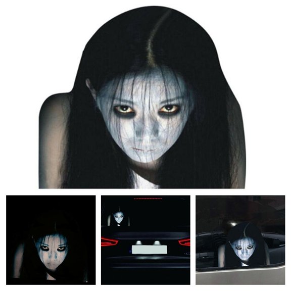 1Pc Car Suv Rear Window Night Reflective Ghost Devil Sticker Decal Diy Universal Car Interior Supplies