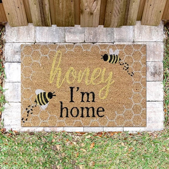 1Pc Carpet Bee Festival Outdoor Doormat Front Door Mat Waterproof Entrance Doormat Indoor Mat Non Slip Carpet