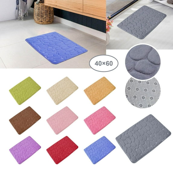 1Pc Carpet Carpet Welcome Decor Day Room Living Doormats Carpet Home Carpets Bathroom Products Coral Fleece 40Cmx60Cm Cob Blestone Texture Carpet