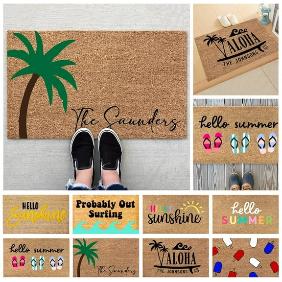 1Pc Carpet Green Summer Daily Carpet Anti Slip Norvated Passing Put in Waterwater Bathroom Kitchen Place Carpet