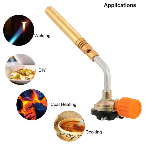 1Pc Cartridge-Style Portable Butane Torch,Flame Gun,Kitchen Lighter,Culinary Torch Lighter,Adjustable Blow Torch for Sous Vide Searing Steak,Grill,Charcoal Starter,Campfire(Propane Tank Not Included)