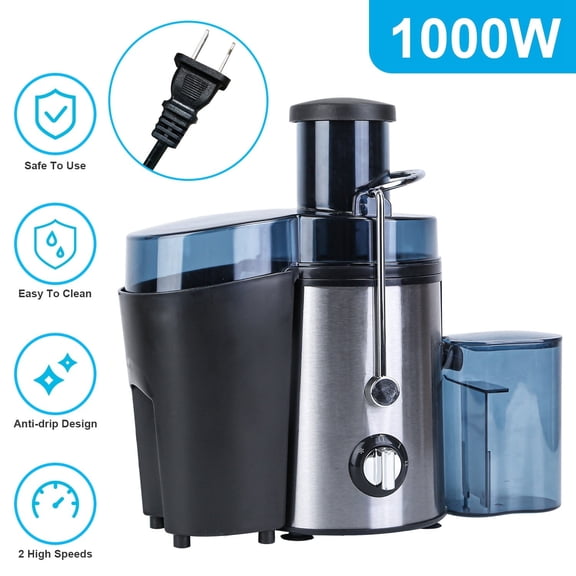 1Pc Centrifugal Juicer Juice Extractor With 2 Speeds 2.6in Wide Feed Chute 17Oz Juicer Cup 54Oz Pulp Collector Electric Juicer For Fruits Vegetables Multifunctional