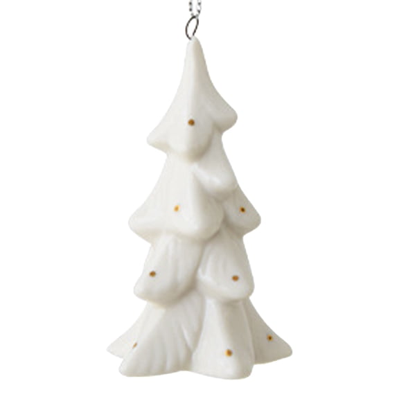 1Pc Ceramic Christmas Trees Desktop White Ceramic Hollow Christmas Tree Decoration Hanging White Tree Desktop Christmas Tree Statue, Modern Christmas Decor for Xmas Tree(White,2x2x2.7")